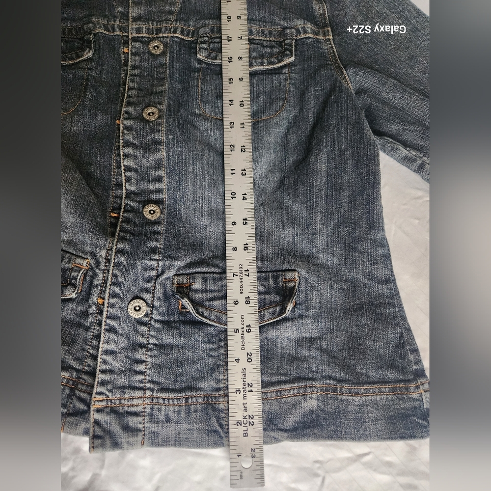 Chico's Blue Jean Jacket Classic Trucker Style - Picture 8 of 12